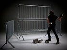 Urban Defense - Year 2017 &ndash; Hamburger Gitter&nbsp;- Barrier&nbsp;Bench FS4
Dimensions: closed 250&nbsp;x 35 x 90 cm / open 250&nbsp;x 120&nbsp;x 165&nbsp;cm.&nbsp;Material: galvanized steel mesh, Weight: 15 kg.&nbsp;
[Serial Nr.: 307-228-HOU-08JA]