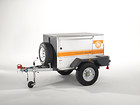 - Instant Housing Trailer - Year 2012 – IH Ecco Trailer 5000
Dimensions: closed 160 x 155 x 150 cm / open 250 x 155 x 150 cm. Material: steel frame construction. Perm. total weight: 750 kg.