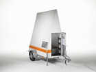 - Instant Housing Trailer - Year 2012 &ndash; IH Ad&nbsp;Trailer&nbsp;6000
Dimensions: 250 x 145 x 285 cm. Material: steel frame construction, aluminium construction. Perm. total weight: 750 kg.